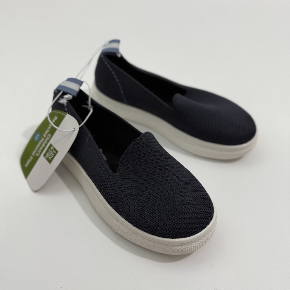 NEW Lily & Dan Toddler Recycled Material Flats Slip-On Sneakers Blue Size 9/10 - Picture 7 of 12